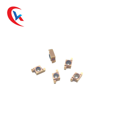 قطعات کار GER200-100CR خاکستری روشن PVD پردازش شده درج های شیاردار کاربید