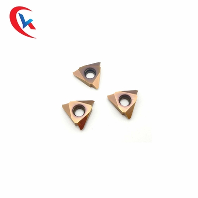 درج های فرز رزوه عمودی MTT43R6004 پوشش برنزی درج های کاربید تنگستن مقاوم در برابر سایش