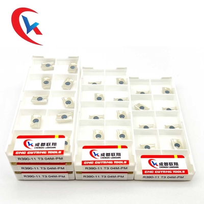 R390 11T304PM درج فرز شانه پردازش قطعات فولادی، درج فرز کاربید فولاد ضد زنگ
