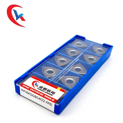WNMG080402-MS پردازش قطعات فولادی فولاد ضد زنگ پوشش فیزیکی درج های کاربید تنگستن