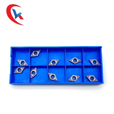 DCMT070204 پردازش قطعات فولادی درج های کاربید تنگستن پوشش فیزیکی
