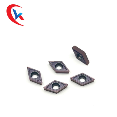 DCMT070204 پردازش قطعات فولادی درج های کاربید تنگستن پوشش فیزیکی