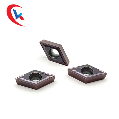 DCMT070204 پردازش قطعات فولادی درج های کاربید تنگستن پوشش فیزیکی