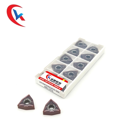 WNMG080404-MA پوشش PVD کاربید فرز درج فولاد ضد زنگ تکمیل