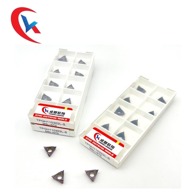 TPGH110302L-S روکش Pvd درج های کاربید تنگستن با زاویه لبه برش 60 درجه