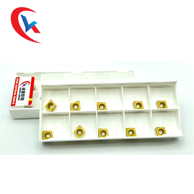 CCMT060204 فولاد ماشینکاری درج کاربید تنگستن زرد رنگ شیمیایی