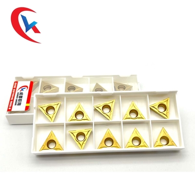 TCMT16T304 ماشینکاری درج های کاربید تنگستن فولادی با پوشش شیمیایی زرد