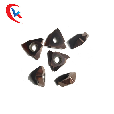 درج های فرز رزوه عمودی MTT43R6004 پوشش برنزی درج های کاربید تنگستن مقاوم در برابر سایش