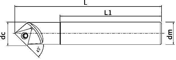 نوار حفاری کاربید ابزار پخ SSP-45 درجه برای پردازش قطعات فولادی و قطعات آلیاژی